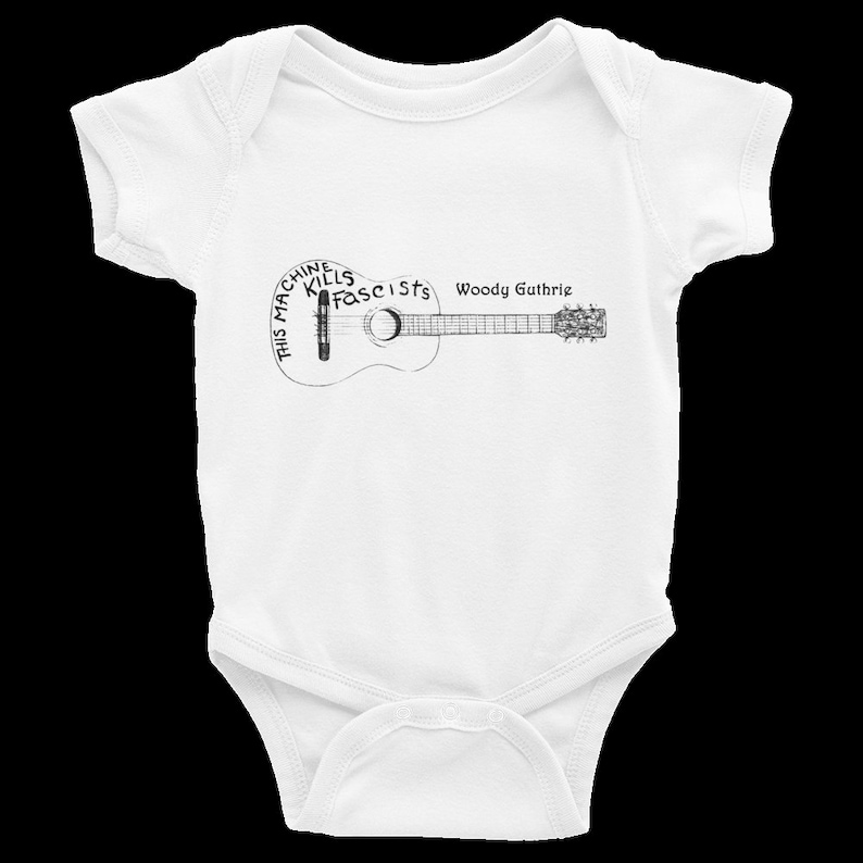 Woody Guthrie This Machine Onesie — Baby by The Perfect Goods